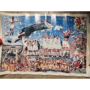 When USA Women Rocked the World" 1999 FIFA Women's World Cup USA Poster